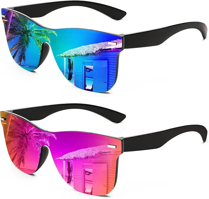 FEISEDY Mirrored One Piece Lens