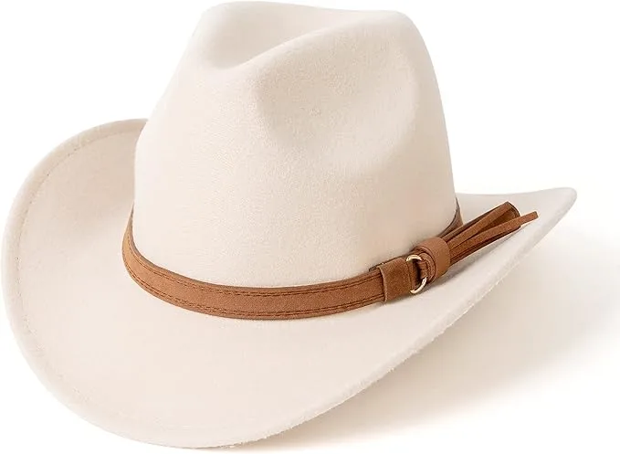 Western Felt Hat with Wide Brim
