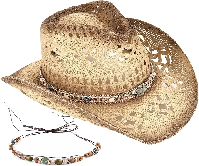 Western Straw Cowboy Hat