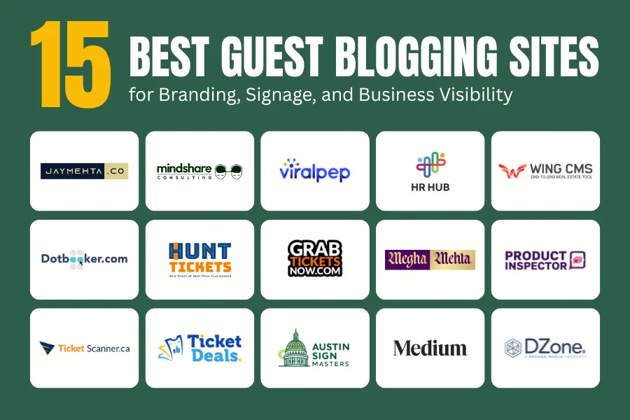 15 Best Guest Blogging Sites for Ticketing, Events, and Entertainment Experts 14 Austin Sign Masters
