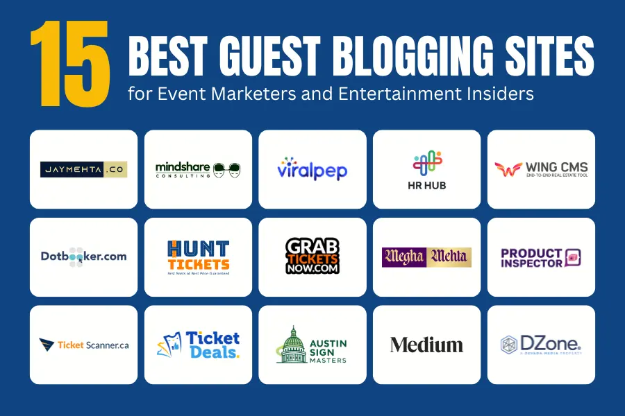 15 Best Guest Blogging Sites for Ticketing, Events, and Entertainment Experts 2 Hunt Tickets