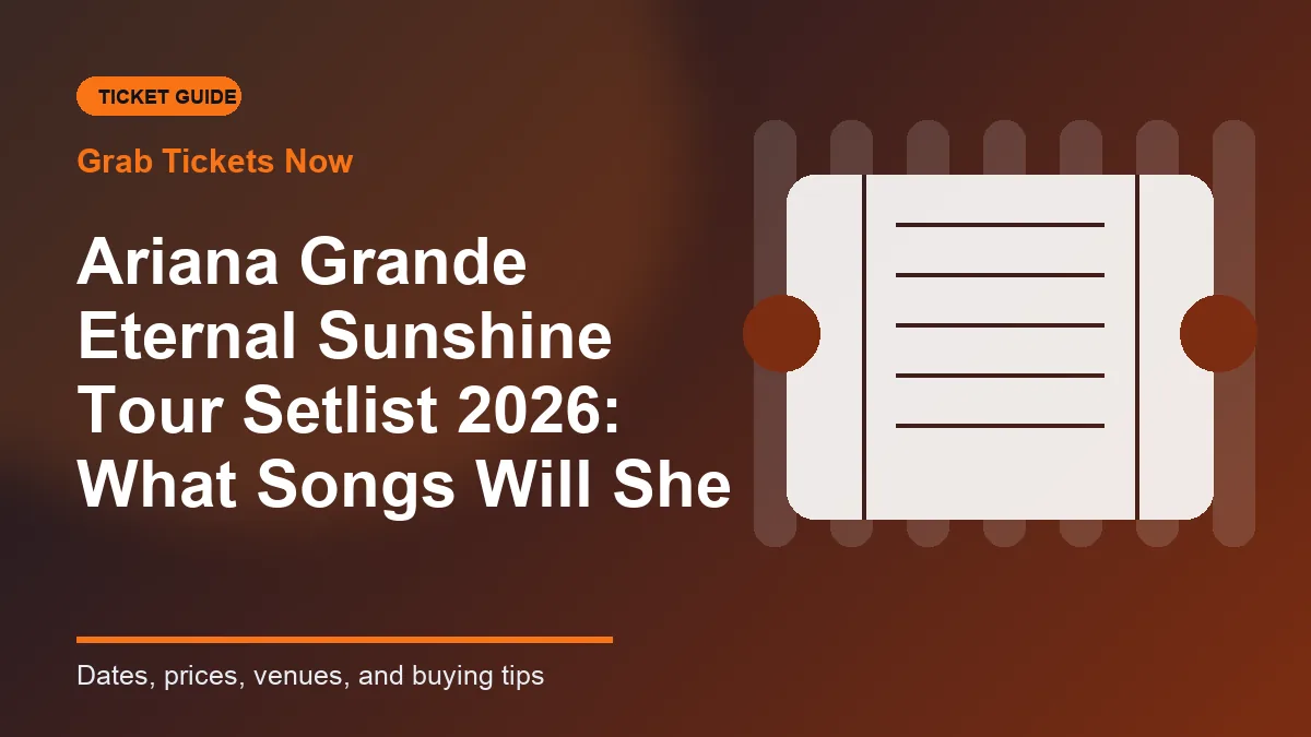 Seating and pricing overview for Ariana Grande Eternal Sunshine tour