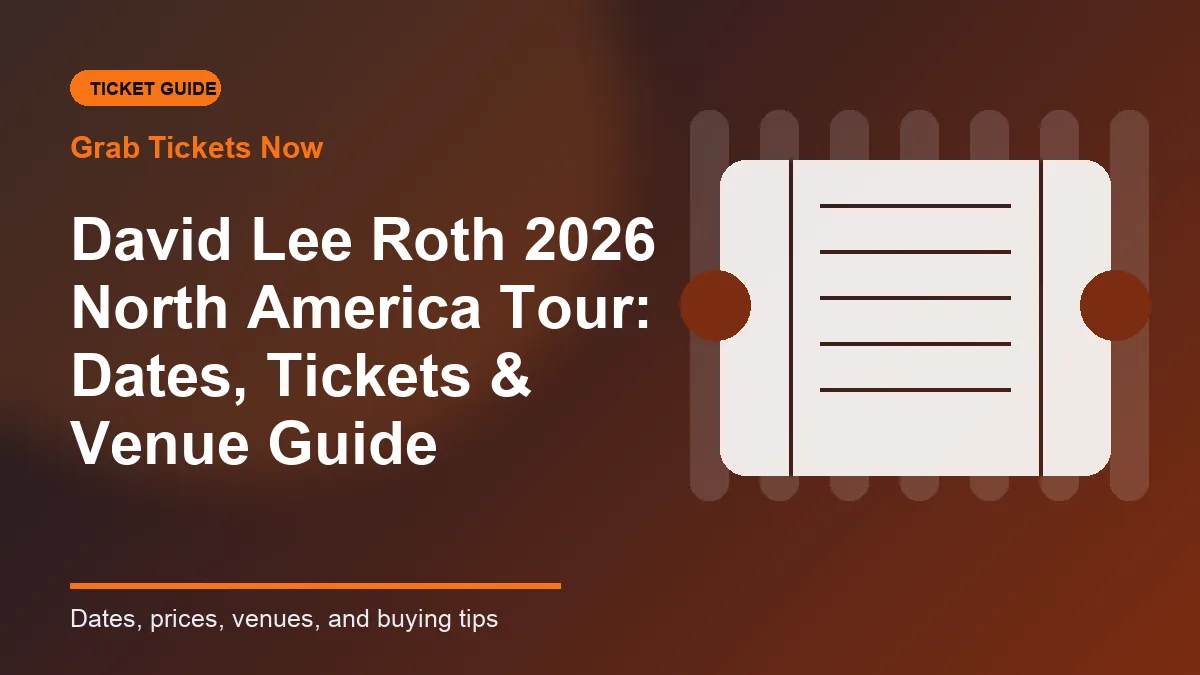Seating and pricing overview for David Lee Roth