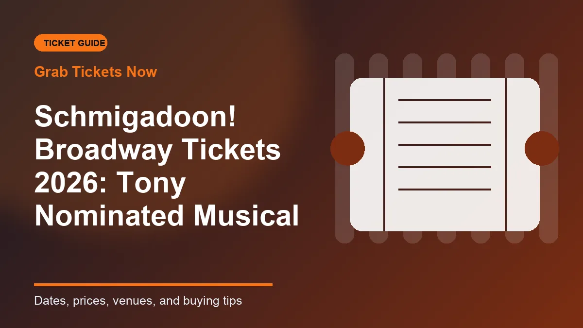 Crowd at a live event — Schmigadoon Broadway tickets tips